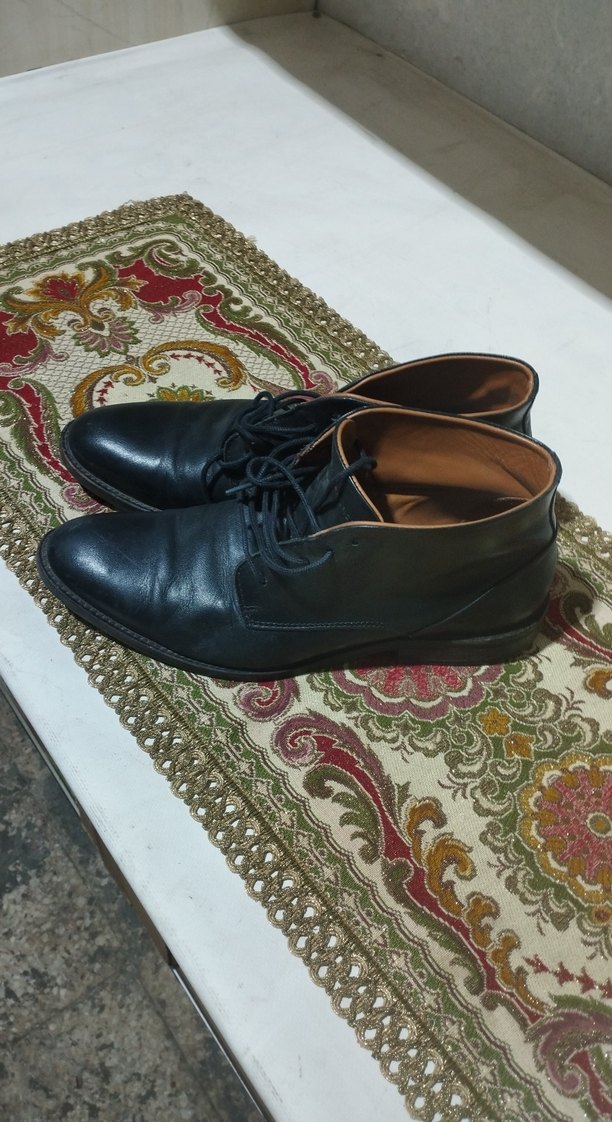 Klasik Siyah Deri Erkek Bot - Görsel 2