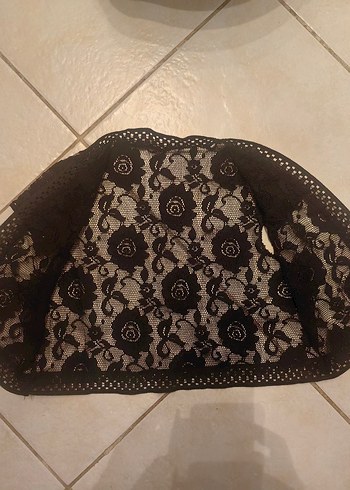 Dantel İşlemeli fantazi siyah Bolero - Görsel 3