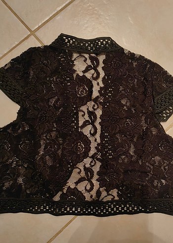 Dantel İşlemeli fantazi siyah Bolero - Görsel 4