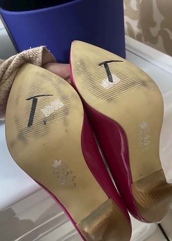 Parlak Pembe Stiletto Kadın Topuklu Ayakkabı - Görsel 3