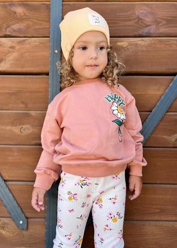 ZARA Kız Çocuk Pembe Sweatshirt Takim