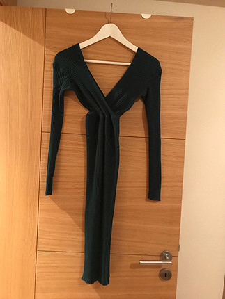 Zara Yeşil Triko Elbise