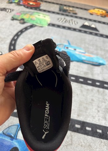 Puma Puma Erkek Çocuk Siyah Yazılı Spor Ayakkabı