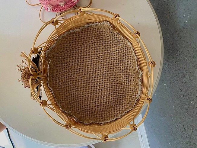 Ikea El Örgüsü Hasır Sepet
