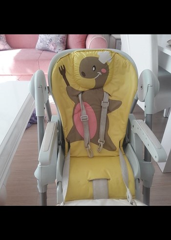 Turuncu Pastel Renkli Bebek Mama Sandalyesi - Görsel 4