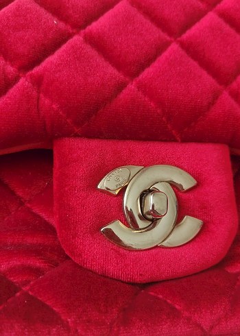 vişne çürüğü rengi Zincir Detaylı Kadın Süet Çanta - Görsel 3