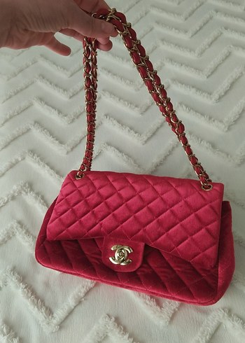 vişne çürüğü rengi Zincir Detaylı Kadın Süet Çanta - Görsel 8