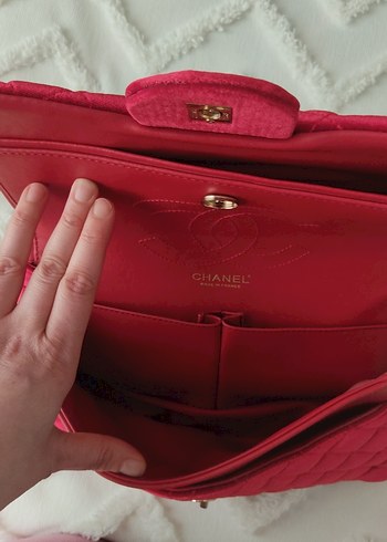 vişne çürüğü rengi Zincir Detaylı Kadın Süet Çanta - Görsel 7