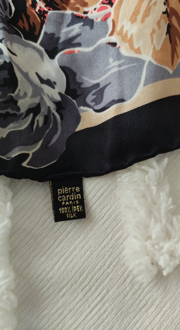 Çiçek Desenli  Kadın eşarp İpek - Görsel 3