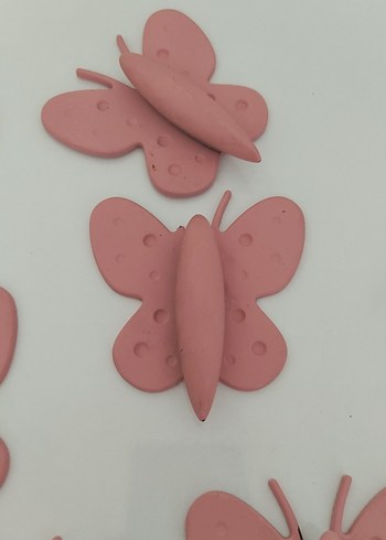 Pembe Kelebek çocuk bebek odası kulp - Görsel 5