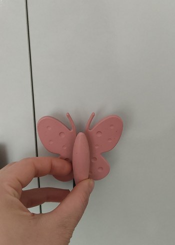 Pembe Kelebek çocuk bebek odası kulp - Görsel 7