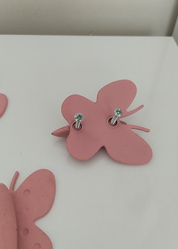 Pembe Kelebek çocuk bebek odası kulp - Görsel 2