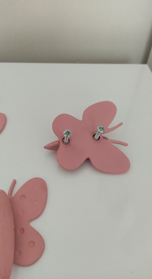 Pembe Kelebek çocuk bebek odası kulp - Görsel 2