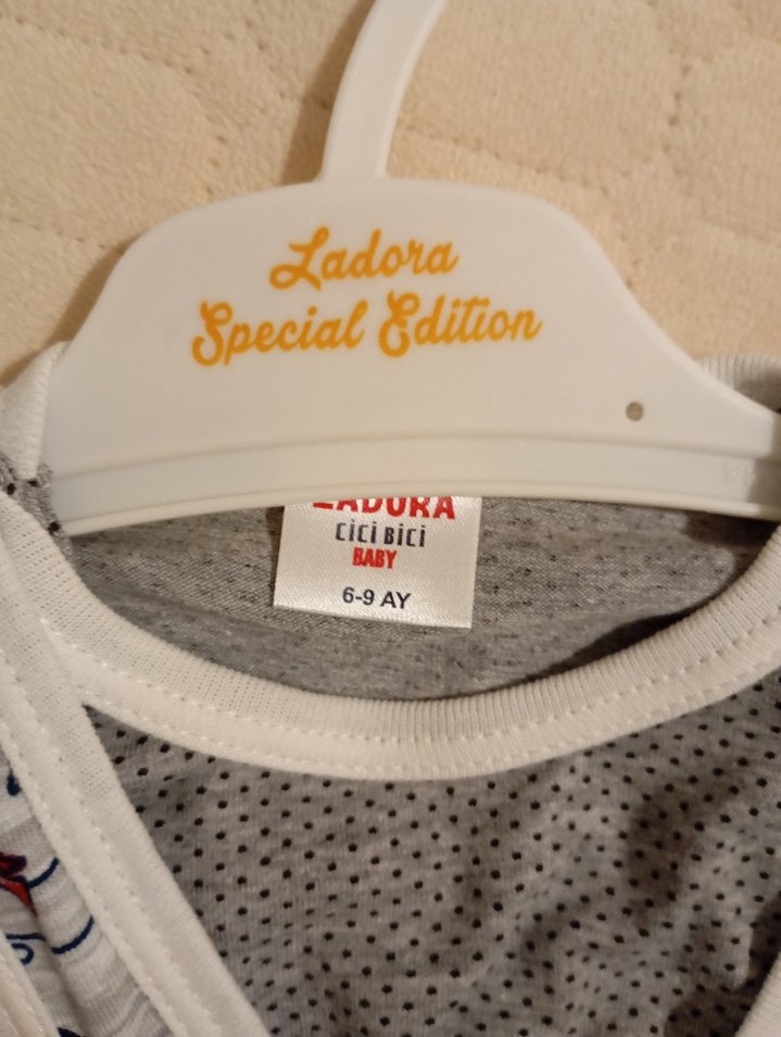 Gri Örme Desenli Bebek Tulum Seti - Görsel 2