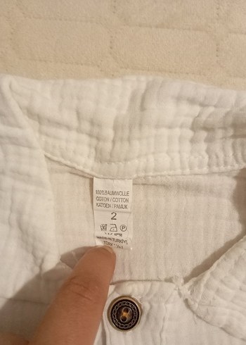 Beyaz Yakalı Pamuklu Erkek Bebek Takım - Görsel 3