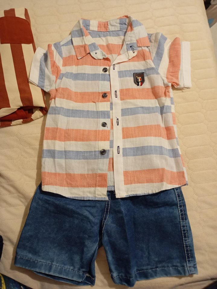 Bebek Erkek Kısa Kollu Pamuklu Takım - Görsel 2