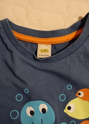 Mavi Baskılı Erkek Bebek Kısa Kollu Takım - Görsel 3