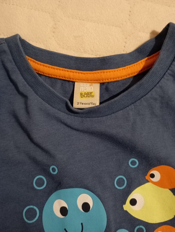 Mavi Baskılı Erkek Bebek Kısa Kollu Takım - Görsel 3