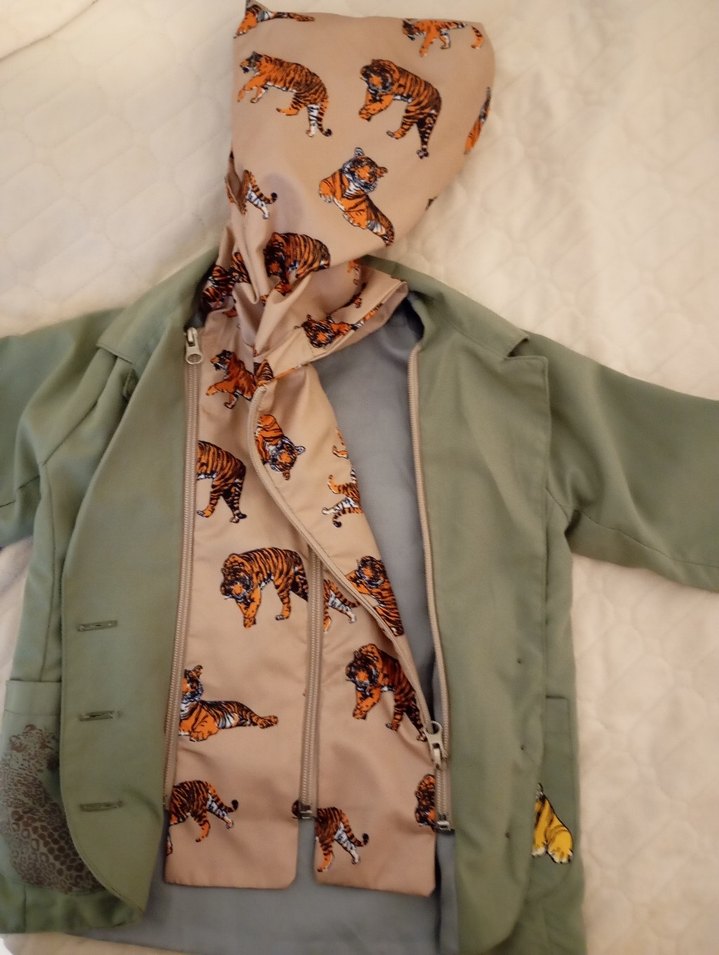 Erkek Çocuk Gri Düğmeli Yağmurluk - Görsel 5