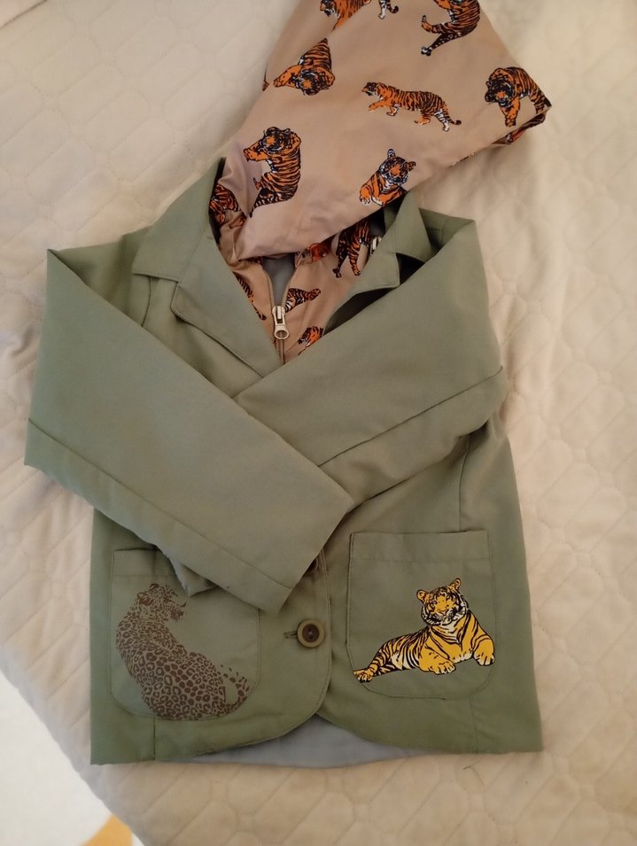 Erkek Çocuk Gri Düğmeli Yağmurluk - Görsel 3