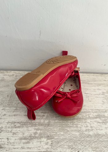 Kız Çocuk Kırmızı Fiyonk Detaylı Babet - Görsel 3