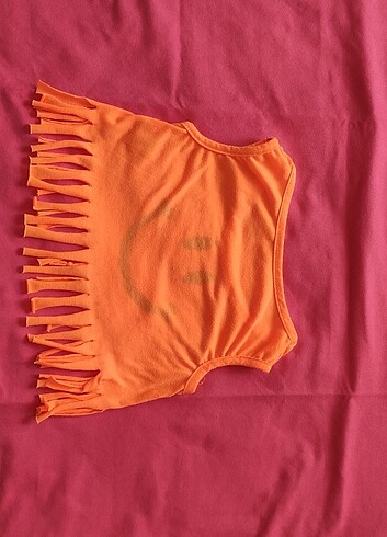 4 Yaş Beden turuncu Renk Kız çocuk ikili bluz