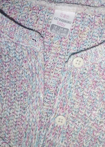 Kız Çocuk Çok Renkli Örgü Hırka - Görsel 2