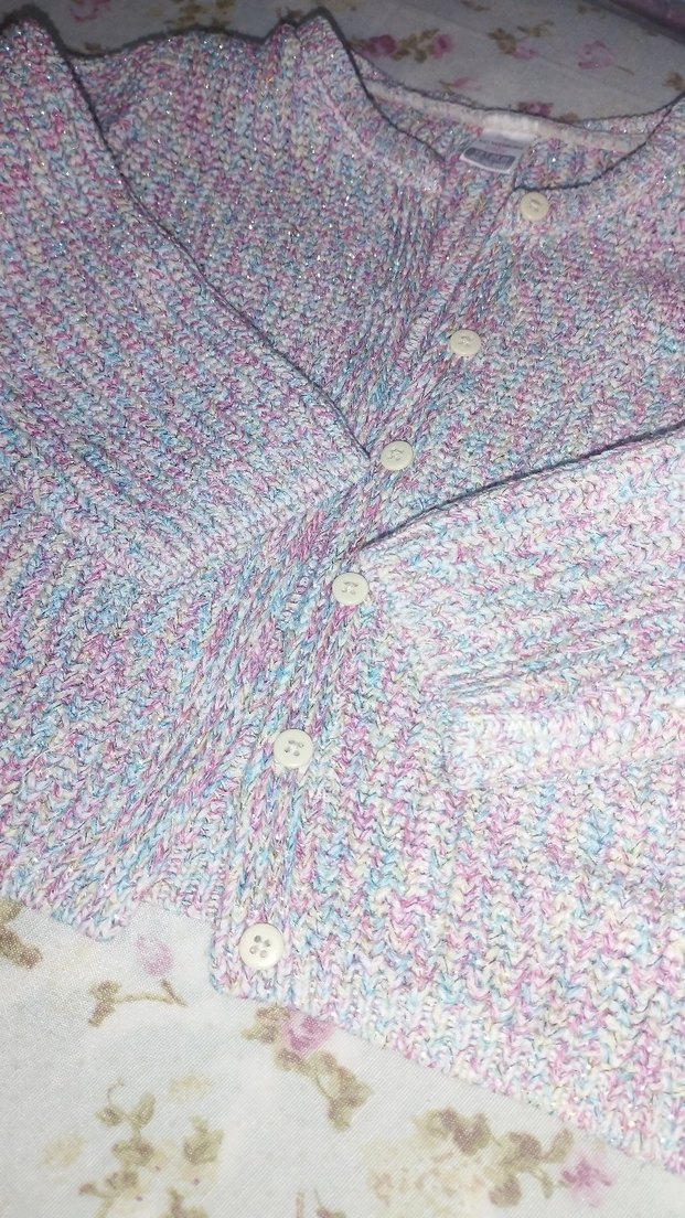 Kız Çocuk Çok Renkli Örgü Hırka - Görsel 3