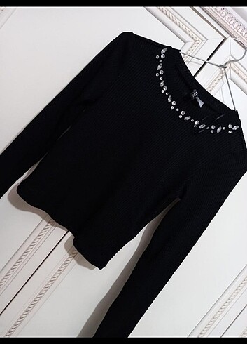 H&M RİBANALI JARSE ÜST 