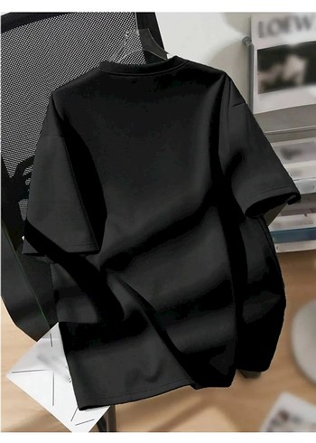 Zara Siyah Oversize Basic Unisex Tişört 2'li set