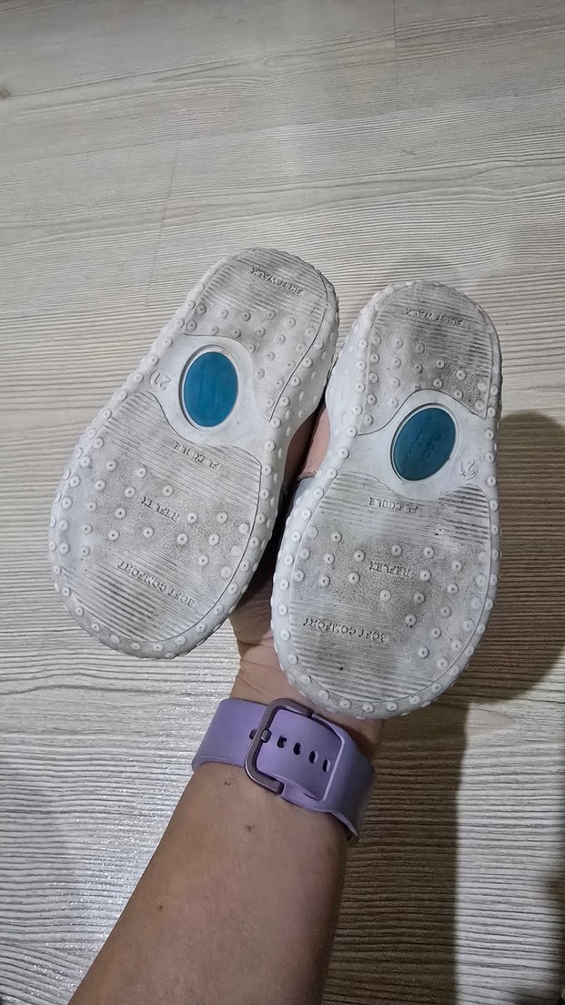 Kız Çocuk Gri Spor Ayakkabı Velcro - Görsel 4