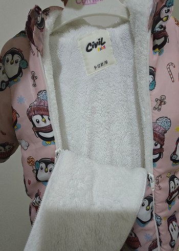 Kız Bebek Peluş Detaylı Pembe Tulum - Görsel 3