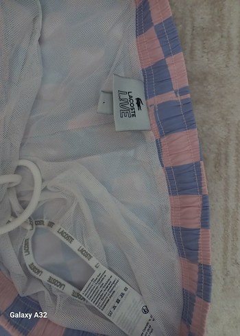 Pembe Mavi Kareli Midi Şort - Görsel 5