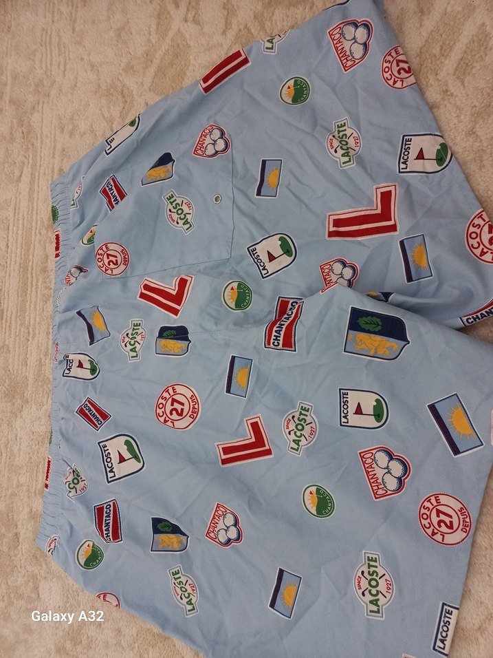 Düğmeli Baskılı Mavi Mini Erkek Mayo - Görsel 4