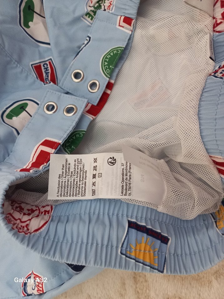 Düğmeli Baskılı Mavi Mini Erkek Mayo - Görsel 3