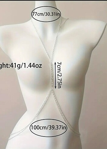 Dekolte vücüt kolyesi - Görsel 4