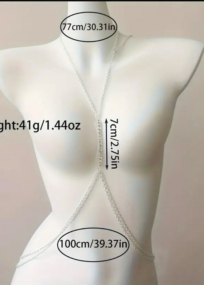 Dekolte vücüt kolyesi - Görsel 4