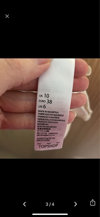 m Beden ten rengi Renk Topshop