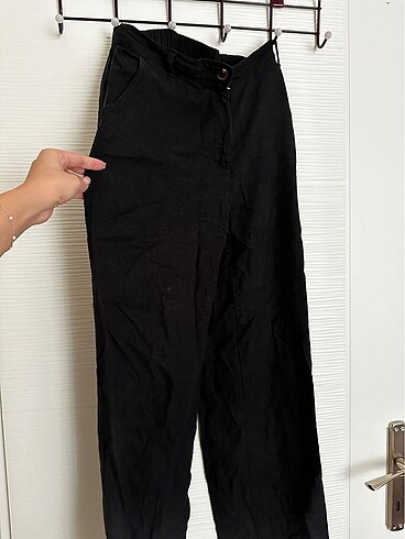 H&M H&M Siyah Keten Pantolon
