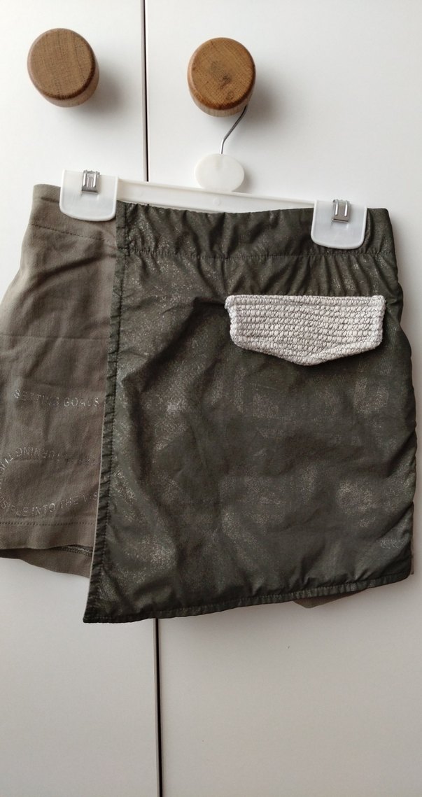 Beltli Keten Şort etek - Görsel 2