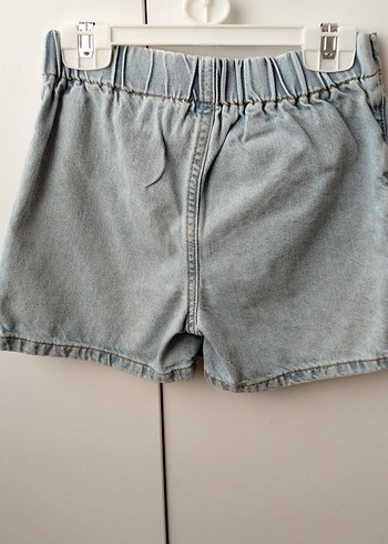 Düğmeli Mini Mavi Kot Şort - Görsel 2