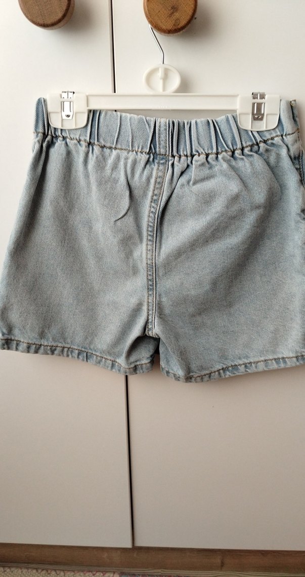 Düğmeli Mini Mavi Kot Şort - Görsel 2
