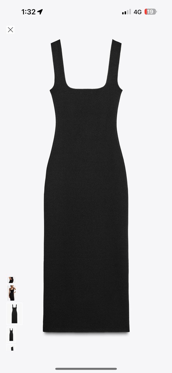 zara Siyah Kadın Uzun İnce Elbise - Görsel 2