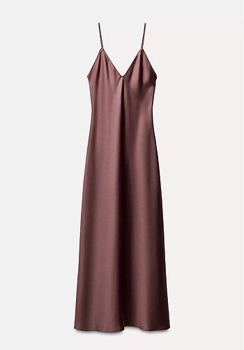 zara saten elbise