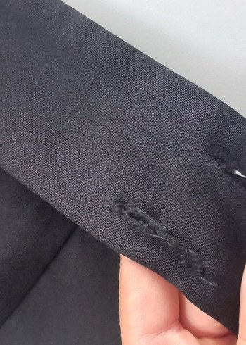 kadin siyah askili tulum pantalon ode dugme detayli - Görsel 8