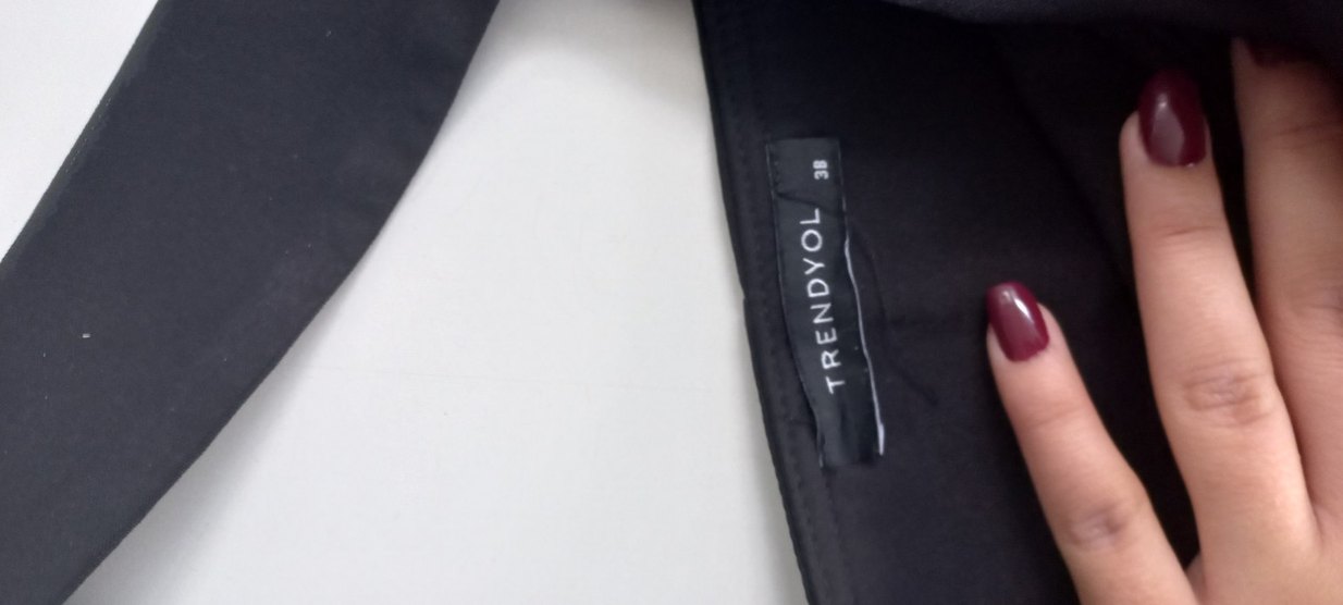 kadin siyah askili tulum pantalon ode dugme detayli - Görsel 5