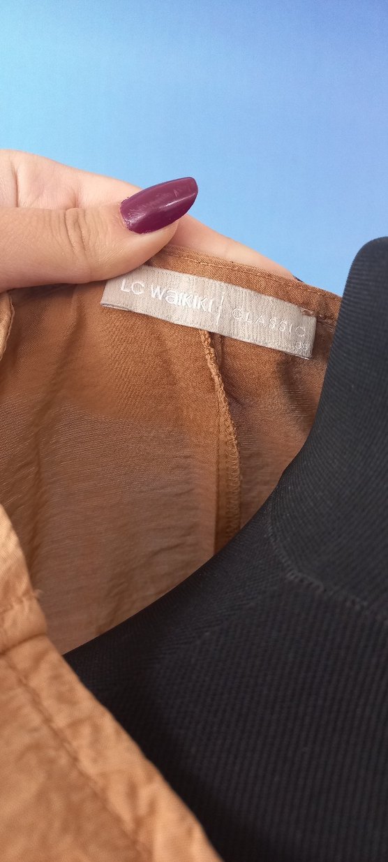 Bej Uzun Keten Salaş Elbise - Görsel 4