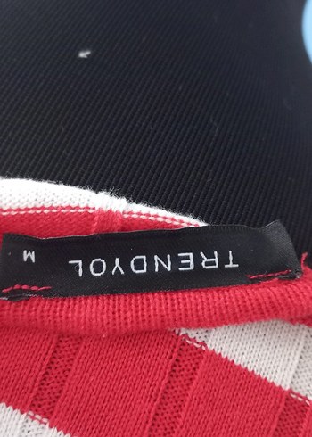 Kırmızı Çizgili Uzun Triko Elbise - Görsel 5