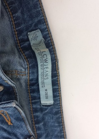 Düğmeli Mavi Kadın Denim Pantolon - Görsel 6