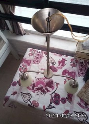 yeşilimsi İkili Abajur Lambası - Görsel 12